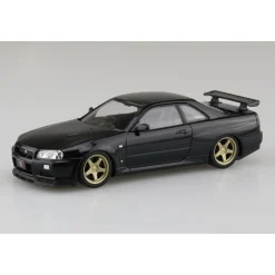 Aoshima Figure*RakuPla Snap Kit No.12CU-BP Nissan R34 Skyline GT-R Black Pearl Model Kit JAPAN