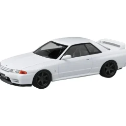 Aoshima Figure*RakuPla Snap Kit No.14CU-CW Nissan R32 Skyline GT-R Crystal White Model Kit