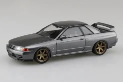 Aoshima RakuPla Snap Kit No.14CU-GG Nissan R32 Skyline GT-R Gun Gray Metallic Model Kit