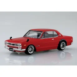 Aoshima RakuPla Snap Kit No.16CU-RD Nissan C10 Skyline 2000GT-R Red Model Kit JAPAN
