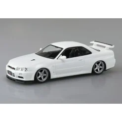 Aoshima RakuPla Snap Kit No.12CU-WP Nissan R34 Skyline GT-R White Pearl Model Kit JAPAN
