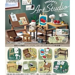 RE-MENT Peanuts Snoopy's Art Studio Miniature Set of 8 Figure JAPAN OFFICIAL