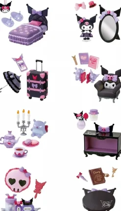 Re-Ment Figure|Sanrio Characters*Sanrio Kuromi's Gothic Room Full Set 8 BOX Figure JAPAN OFFICIAL