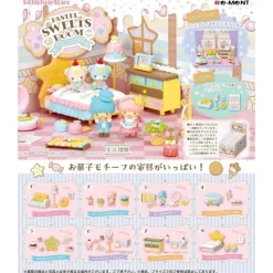 Re-Ment Figure*Sanrio Little Twin Stars Pastel Sweets Room Full Set 8 BOX Figure JAPAN