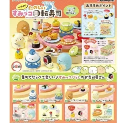 RE-MENT Figure*Sumikko Gurashi Sumikko Conveyor Belt Sushi Full Set of 8 Figure JAPAN