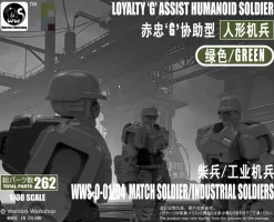 WARRIORS WORKSHOP Remnant Doom WWS-O-01/04 Match Soldier/Industrial Soldiers Green 1/30 Model Kit