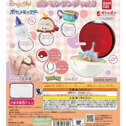 BANDAI Ringcolle! Pokemon Ring vol.9 All 4 Types set Capsule toy JAPAN OFFICIAL