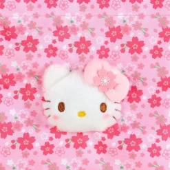 Nakajima Corporation Sanrio Character Hello Kitty Boa Face Drawstring Bag Sakura Kimono JAPAN