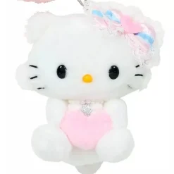 Sanrio Charmy Kitty Mascot Holder Heisei Born Character Fluffy Heart Plush JAPAN