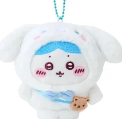 Sanrio Plush Toy*Cinnamoroll x Chiikawa Mascot Holder Hachiware Plush JAPAN OFFICIAL