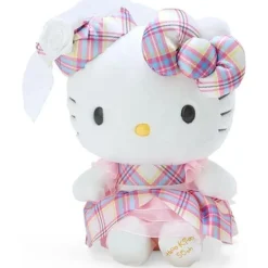 Sanrio Hello Kitty 50th Anniversary Dress Tartan Plush JAPAN OFFICIAL