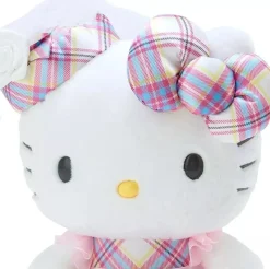Sanrio Hello Kitty 50th Anniversary Dress Tartan Plush JAPAN OFFICIAL