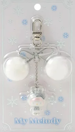 Sanrio My Melody Fluffy Snow Rabbit Keychain JAPAN OFFICIAL