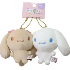Sanrio Plush Toy|Sanrio Characters*Nikonui Cinnamoroll & Moca Plush Mascot Keychain JAPAN OFFICIAL