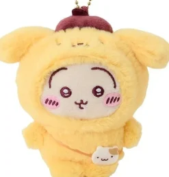 Sanrio Plush Toy*Pom Pom Purin x Chiikawa Mascot Holder Usagi Plush JAPAN OFFICIAL