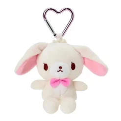 Sanrio Sugar Bunnies Mini Mascot Holder Shirousa Plush JAPAN OFFICIAL