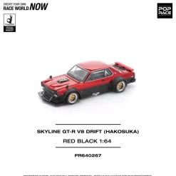 Pop Race Other Toys & Hobbies*SKYLINE GT-R V8 Drift Hakosuka Red Black 1/64 Miniature Car JAPAN OFFICIAL