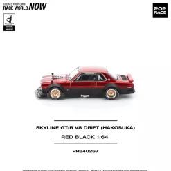 Pop Race Other Toys & Hobbies*SKYLINE GT-R V8 Drift Hakosuka Red Black 1/64 Miniature Car JAPAN OFFICIAL