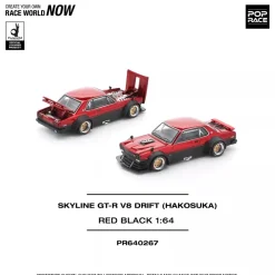 Pop Race Other Toys & Hobbies*SKYLINE GT-R V8 Drift Hakosuka Red Black 1/64 Miniature Car JAPAN OFFICIAL
