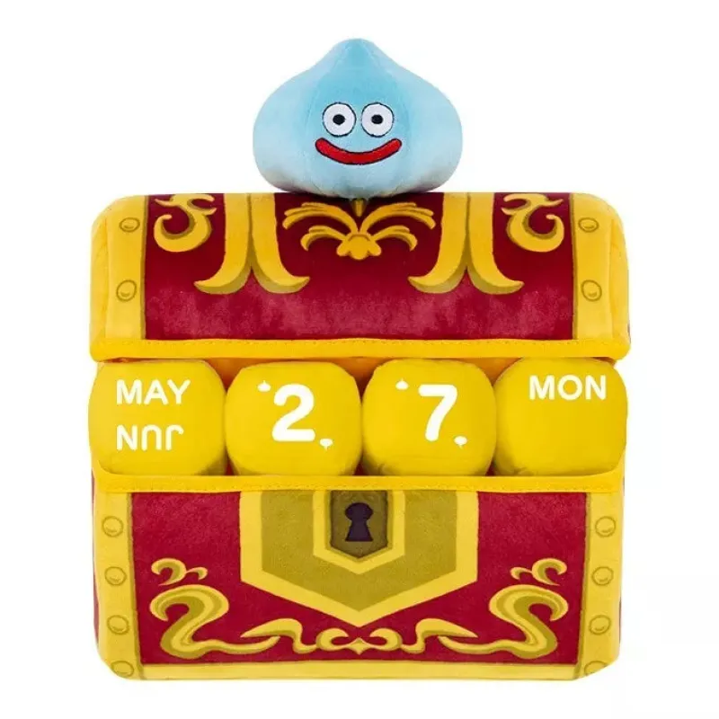 Square Enix Dragon Quest Slime And Treasure Box Plush Perpetual Calendar JAPAN