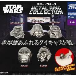 TAKARA TOMY ARTS Star Wars Metal Ring Collection All 5 Types Set Figure Capsule Toy JAPAN