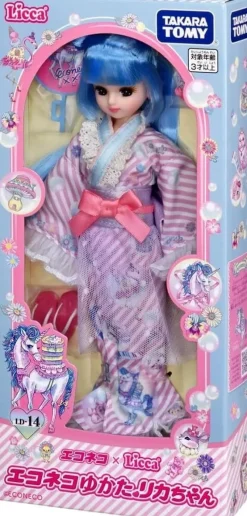 Takara Tomy Licca Chan Eco Neko Yukata Licca Chan LD14 Doll JAPAN OFFICIAL