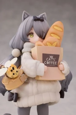 RIBOSE Figure*Tea Time Cats Scene Bread House Clerk & Customer Set Figure JAPAN OFFICIAL