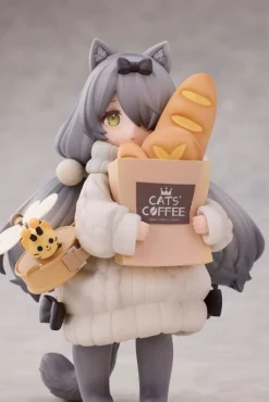 RIBOSE Figure*Tea Time Cats Scene Bread House Clerk & Customer Set Figure JAPAN OFFICIAL