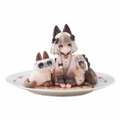 RIBOSE Tea Time Cats x Siamese Cat Azuki-san Set Figure JAPAN OFFICIAL