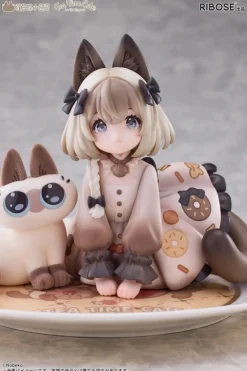 RIBOSE Tea Time Cats x Siamese Cat Azuki-san Set Figure JAPAN OFFICIAL