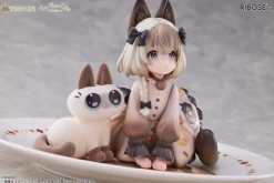 RIBOSE Tea Time Cats x Siamese Cat Azuki-san Set Figure JAPAN OFFICIAL