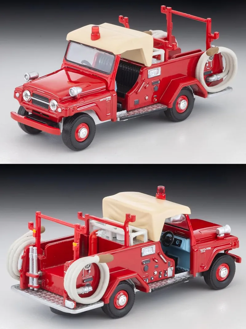 Tomytec Tomica Limited Vintage LV-31c Nissan Patrol Pump Fire Truck with Figure JAPAN