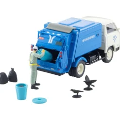 Tomytec Tomica Limited Vintage NEO LV-N343a Fusou Canter Garbage Truck White Blue 1/64
