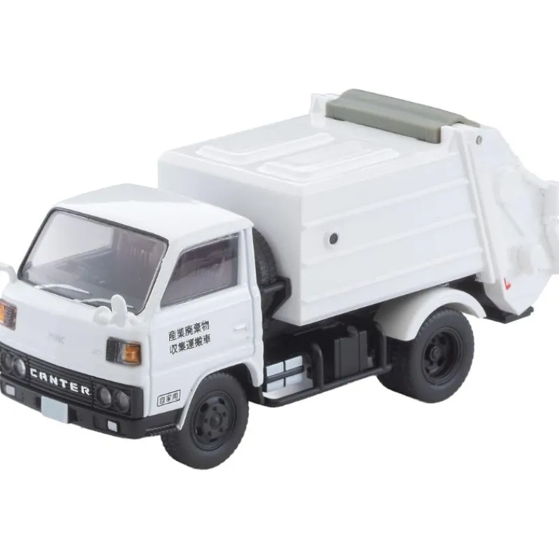 Tomytec Tomica*Tomica Limited Vintage NEO LV-N343b Fusou Canter Garbage Truck White with Figure