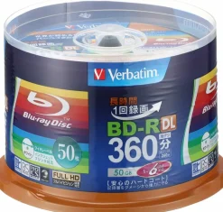 Verbatim Consumer Electronics*Blank Blu-ray BD-R DL VBR260RP50SV1 50GB 1-6x JAPAN OFFICIAL