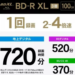 Victor M-DISC Long-Term Blu-ray BD-R XL 100GB 10 Discs Printable JAPAN OFFICIAL