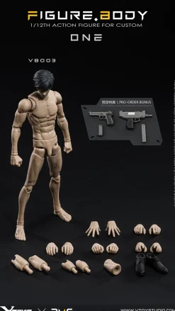 VTOYS x BMS Posable Figure Body ONE VB003 Yellow Skin 1/12 Action Figure JAPAN
